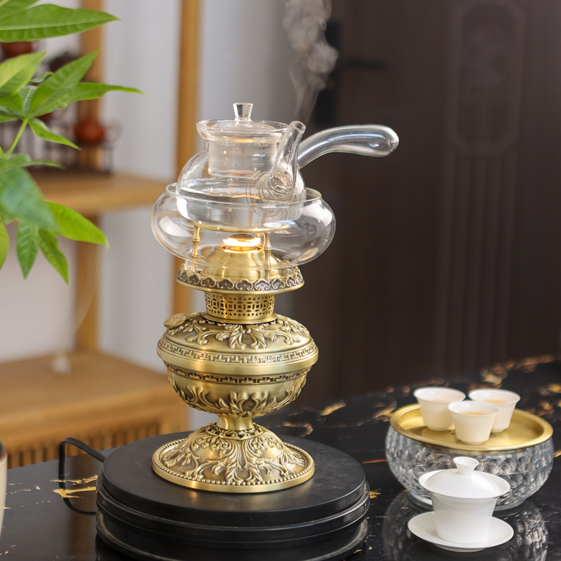 锴兴泰[铭焰]少将空气灯黄铜中式潮汕茶具烧水炉煮茶炉酥油茶灯