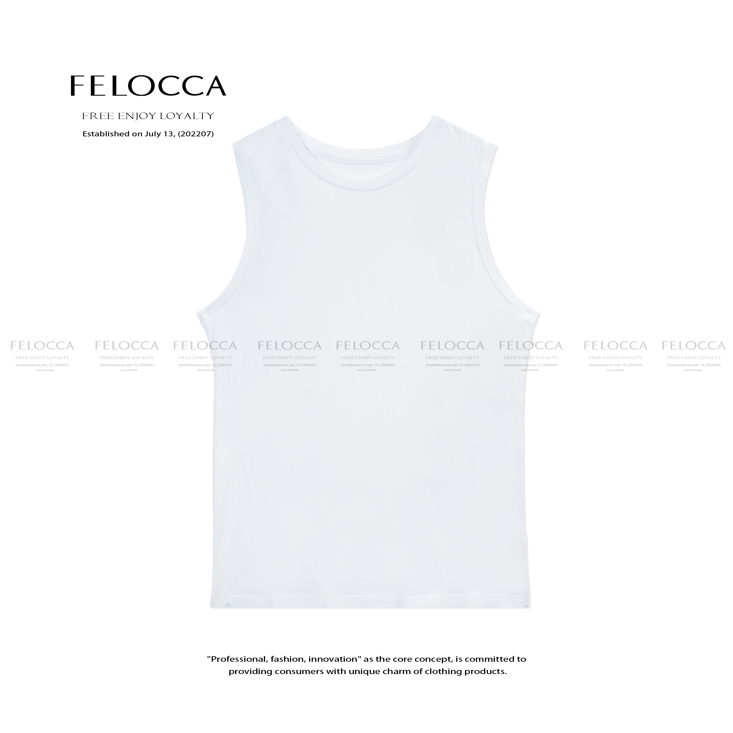 【FELOCCA】简约休闲百搭宽松圆领高弹针织背心25ABX567