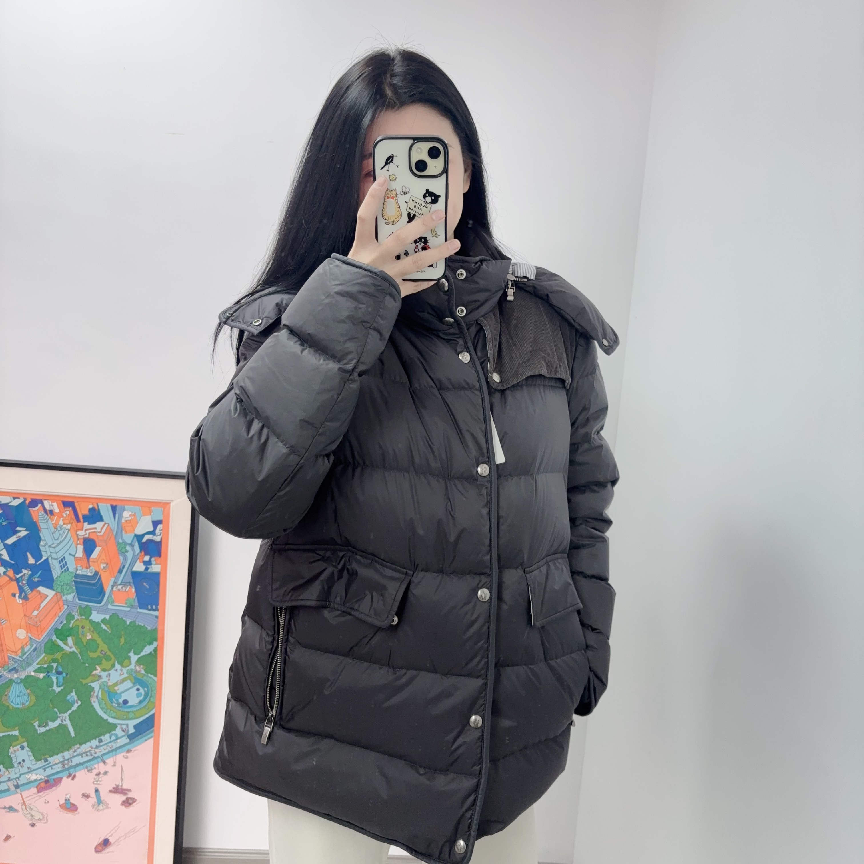 95新 MONCLER 羽绒服5码灰色/251217WHHYGA1