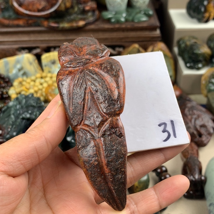 岫岩河磨玉（透闪石质玉）手把件有瑕未镶嵌