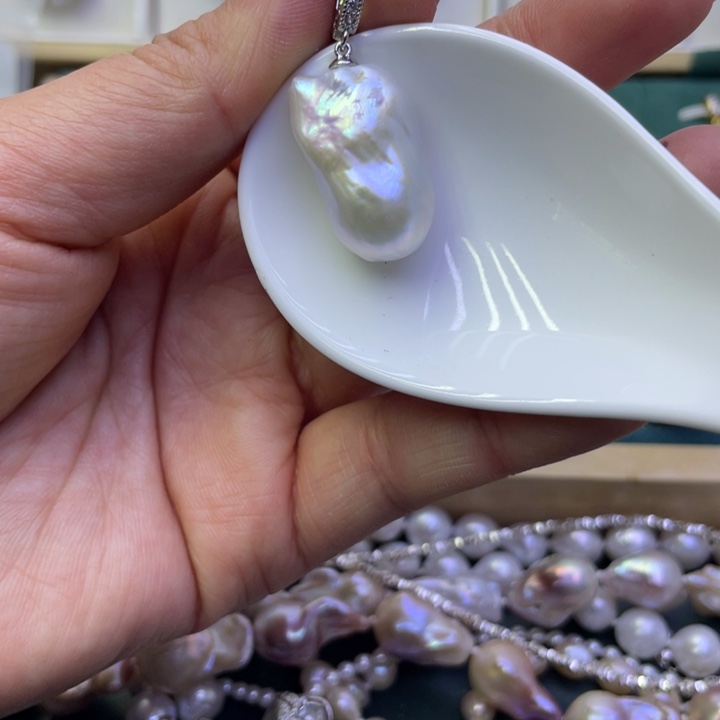 淡水珍珠吊坠(不含链)合金