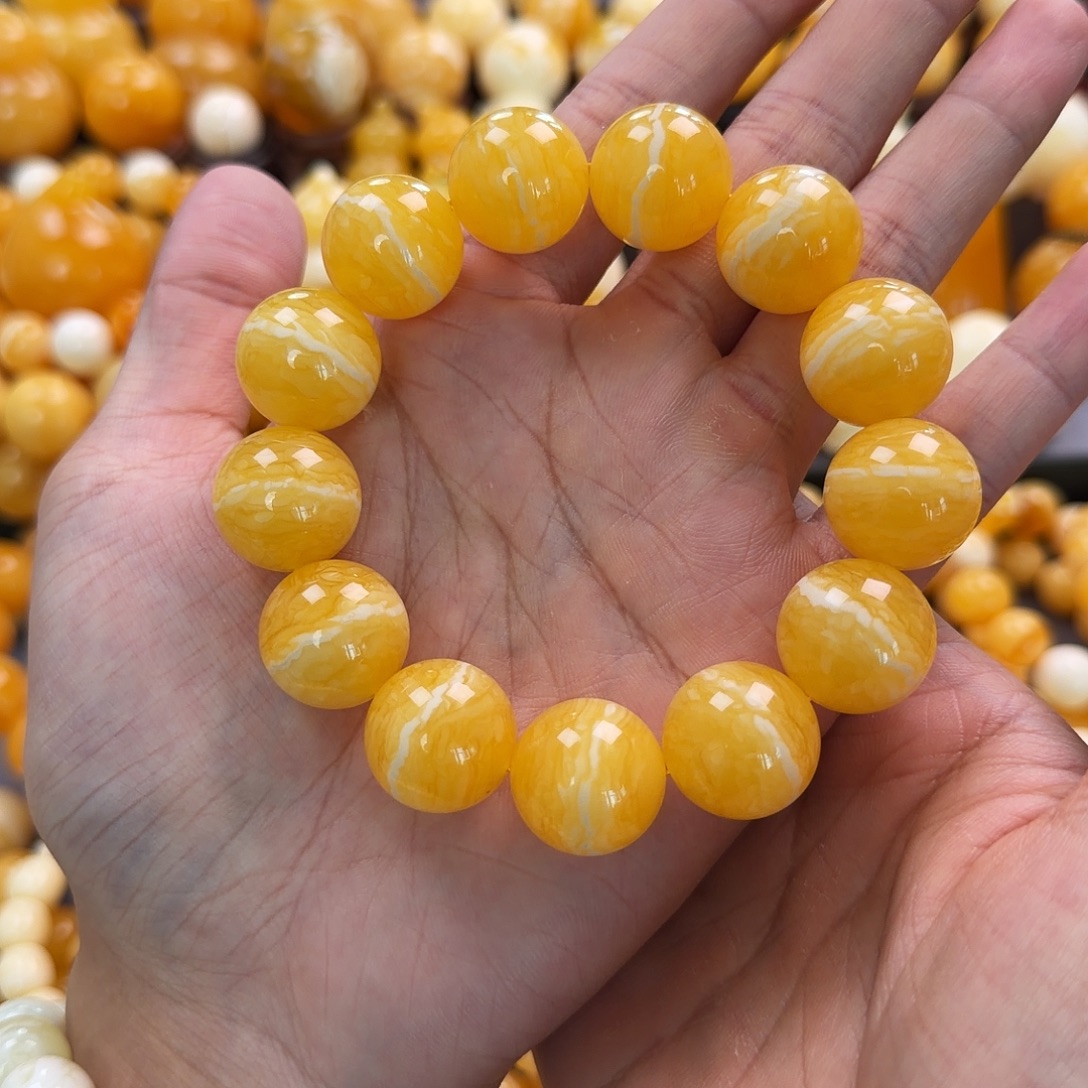 琥珀未镶嵌珠宝奇石18mm同料