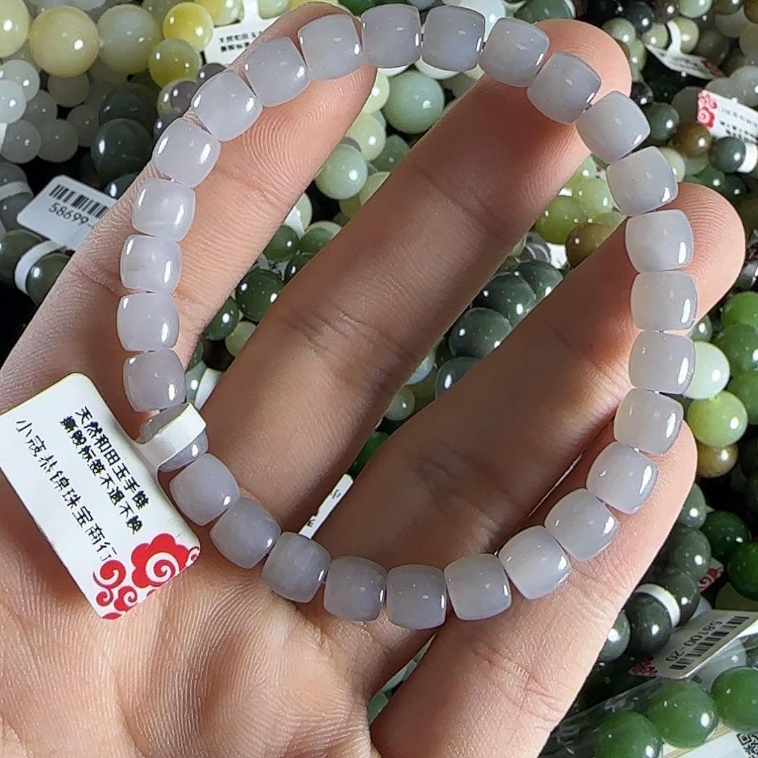 和田玉手链未镶嵌77