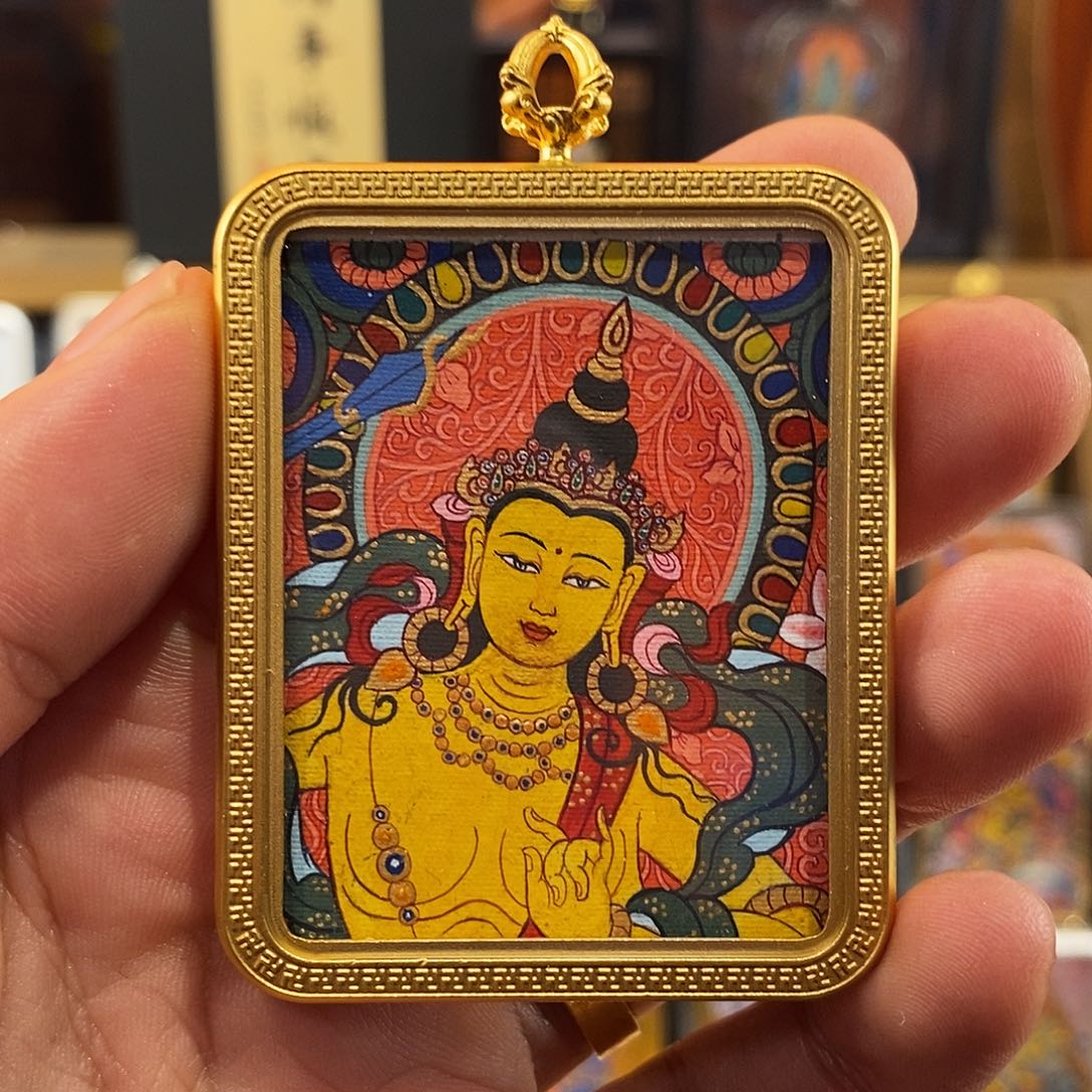 铜铁合金类浮世绘唐卡文殊