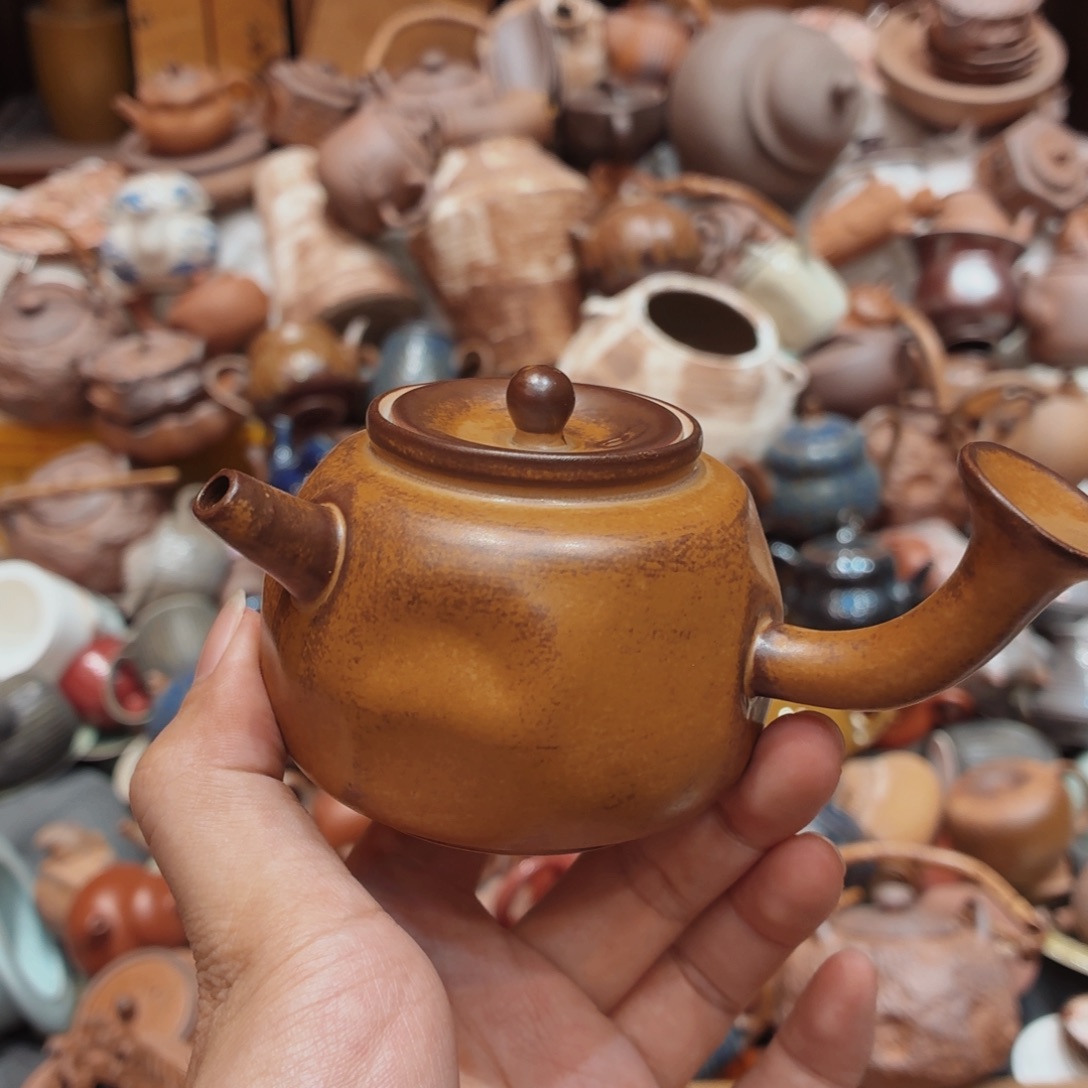 柴烧老岩泥高温茶器皿
