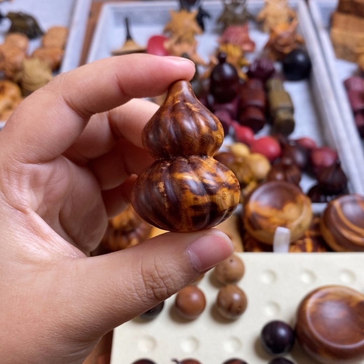 柳编山杏木麻花葫芦