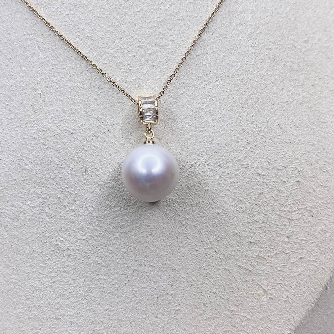 合金淡水珍珠吊坠(赠链)