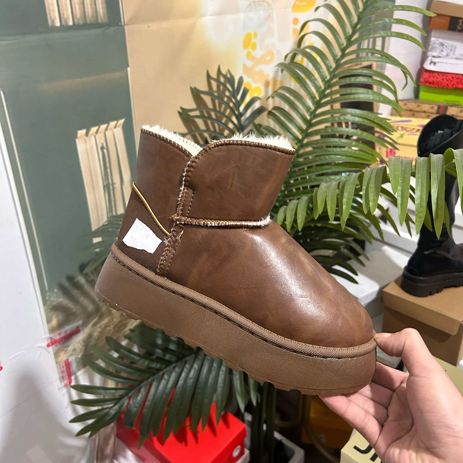 雪地靴时尚休闲百搭加绒加厚保暖冬季皮毛一体