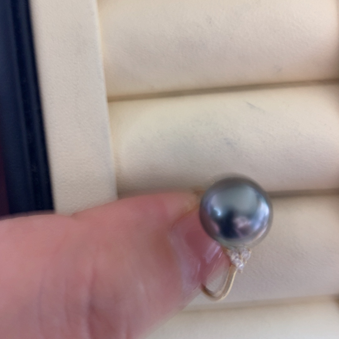 海水珍珠戒指18K金镶嵌