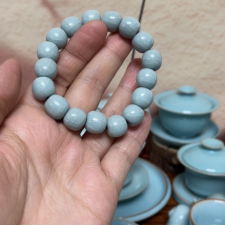 杯子谢朝伟手工珠14颗