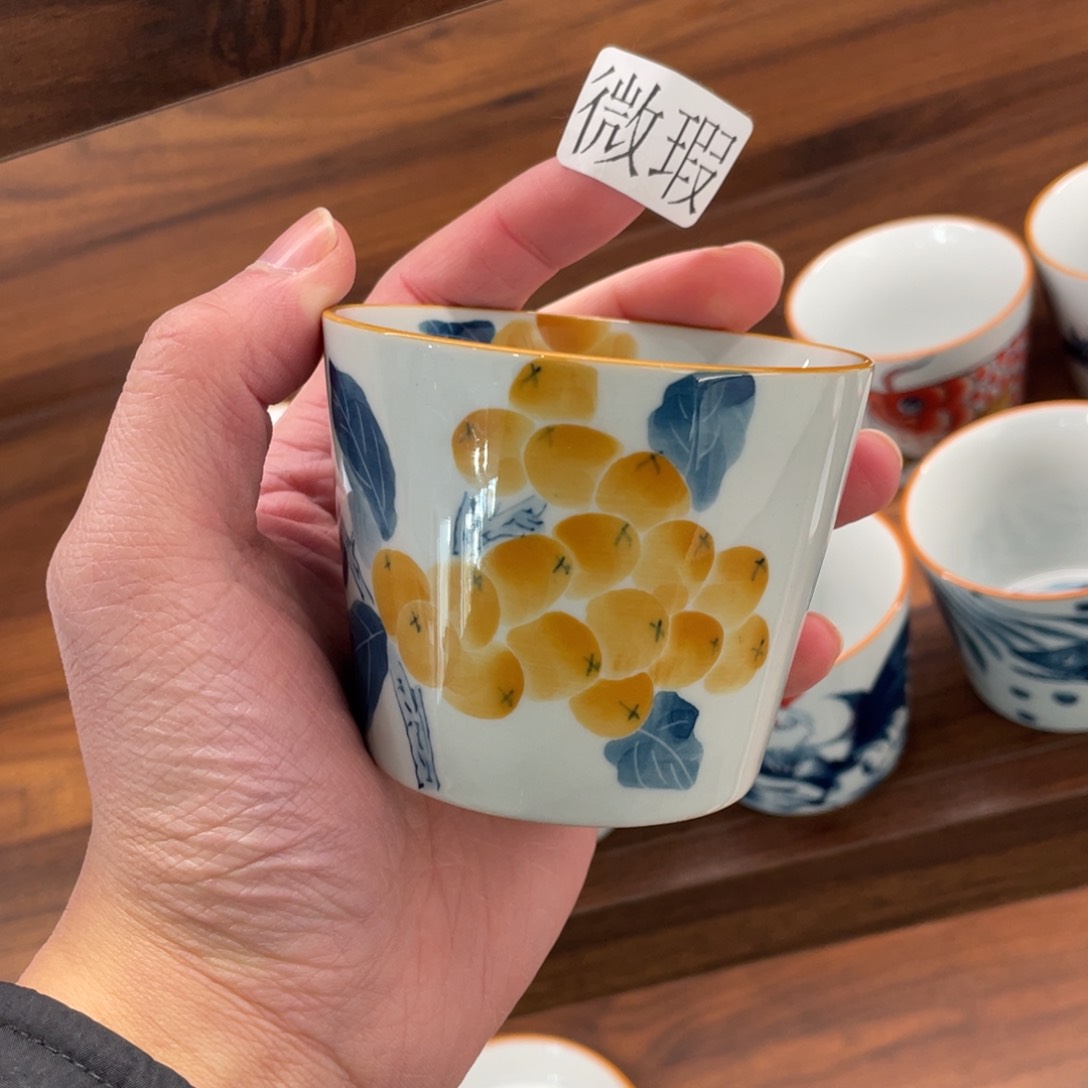 釉下手绘茶具微瑕