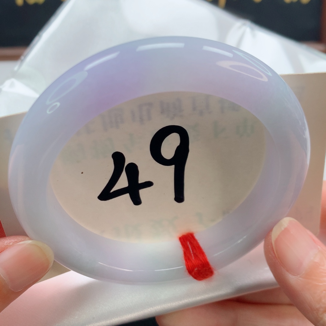 未镶嵌手镯翡翠正圈粉紫