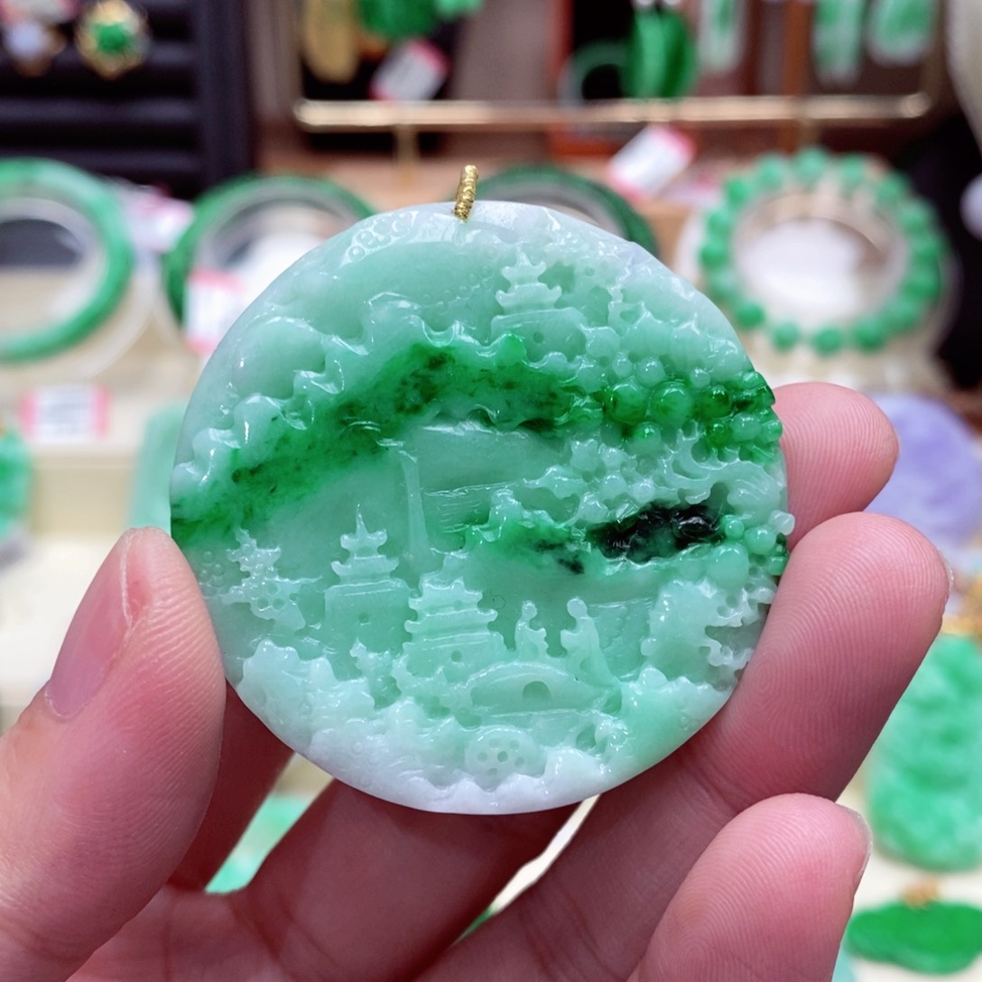 颈饰未镶嵌翡翠翡翠吊坠