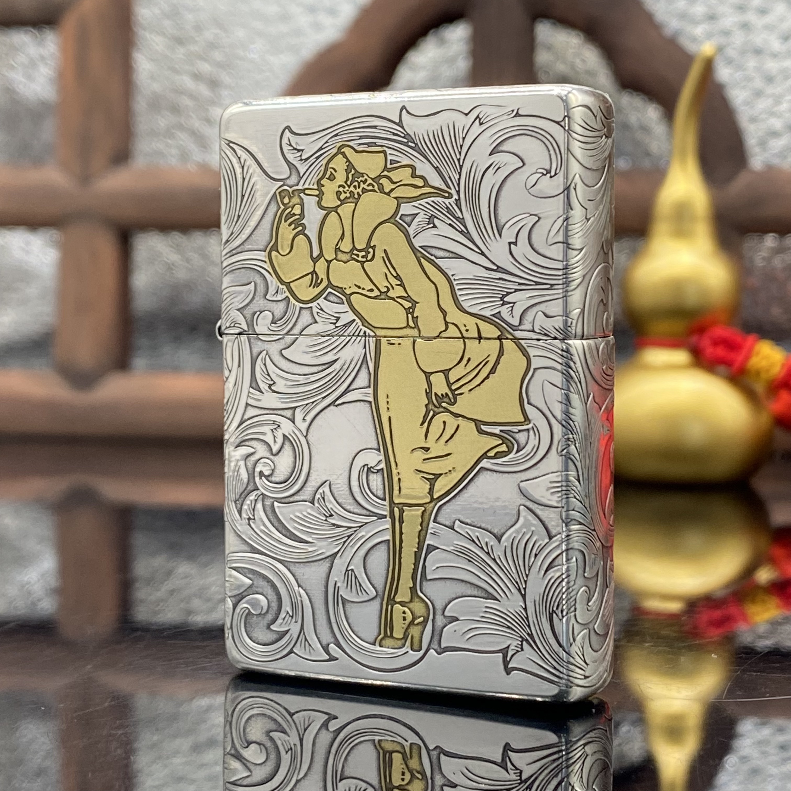 ZIPPO/之宝打火机 唐草风女 1937双色【小飞火机】DYJ1