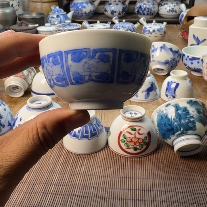 青花瓷器杯子茶具