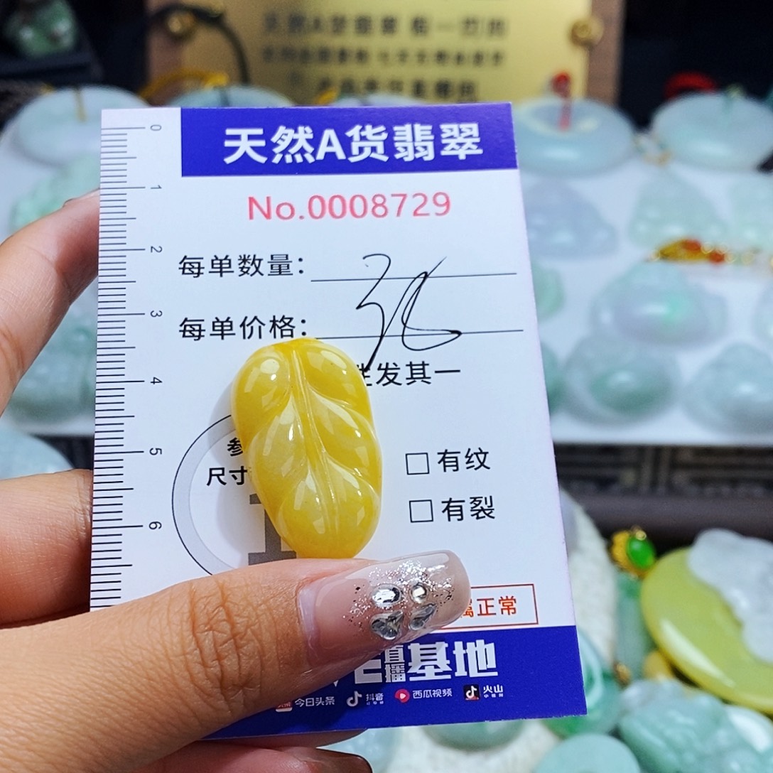 翡翠未镶嵌毛衣链8729