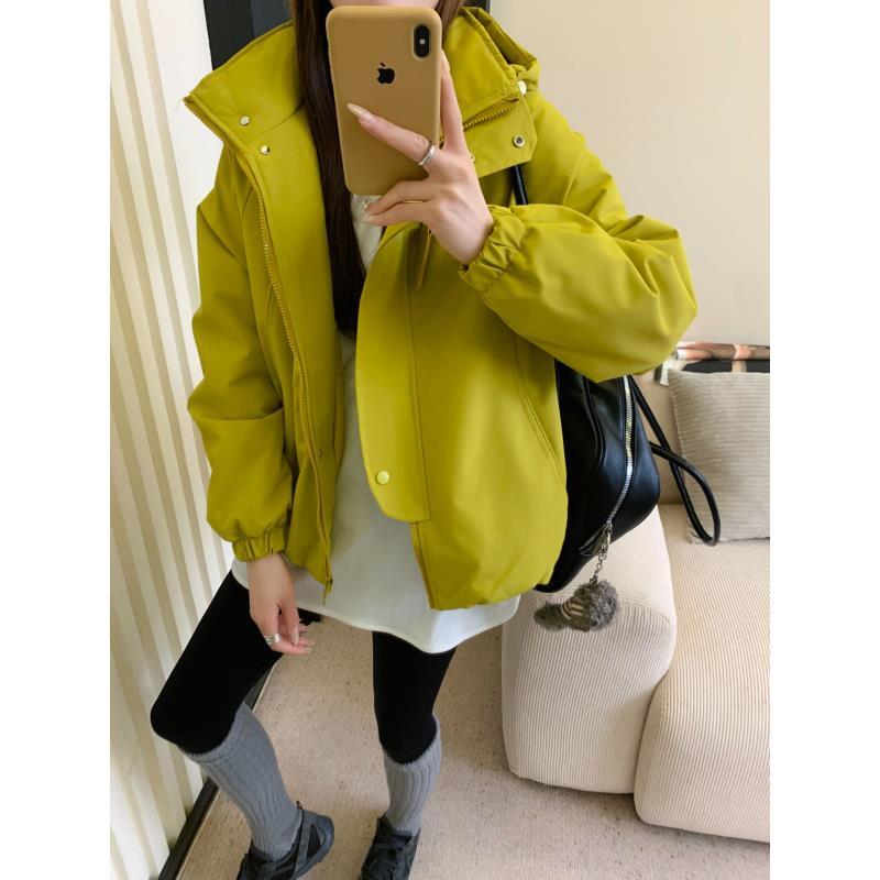 YJ现-[拼接百搭]2025秋冬新款时尚洋气连帽减龄棉服外套C-922