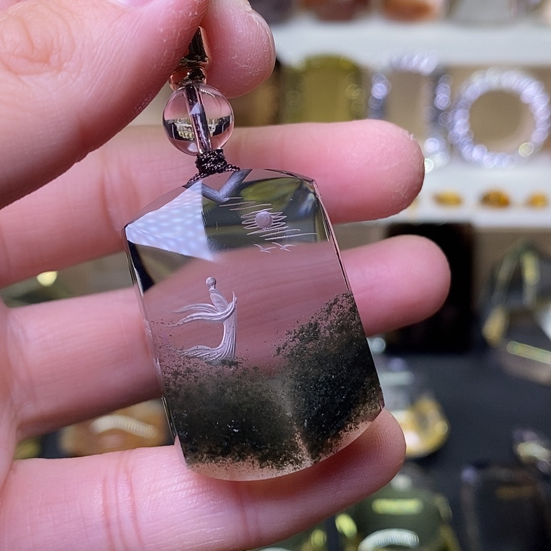 未镶嵌水晶吊坠(赠链)