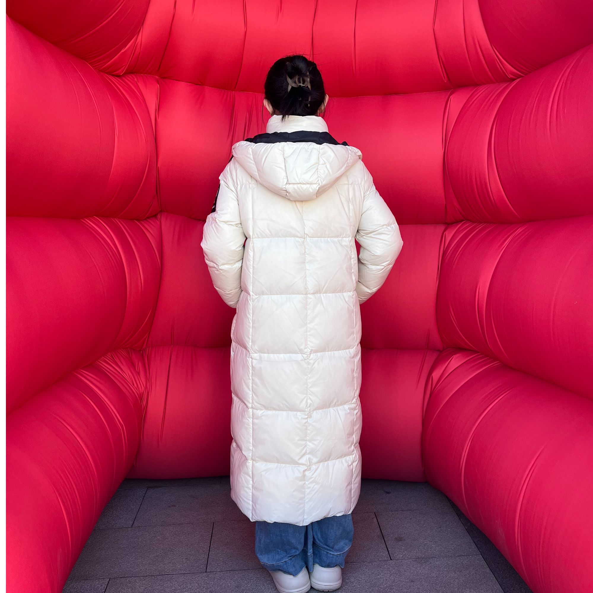 长款保暖女款女纯色休闲冬装广西羽绒服桥圩羽绒服荷城羽绒服5758