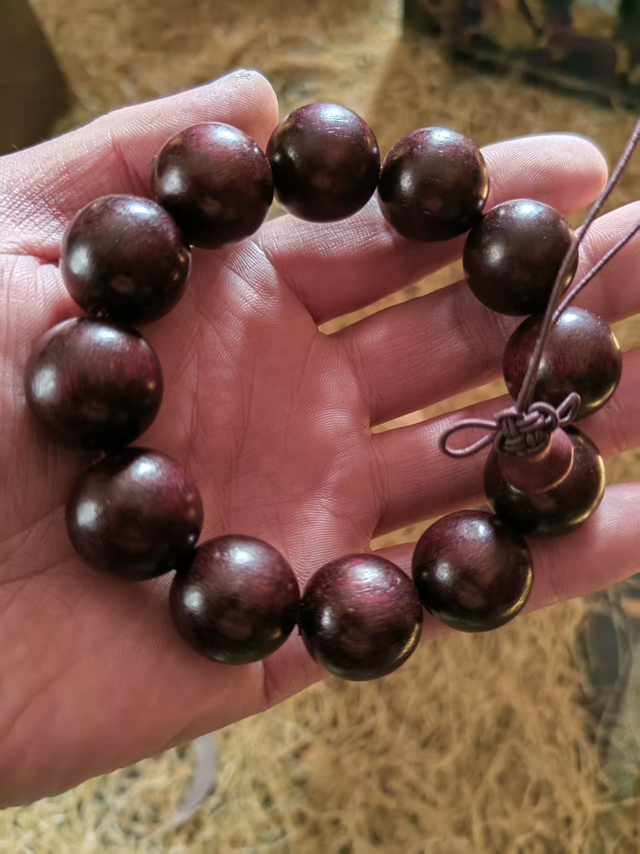 精品摆件摆件 黑色 手 木串