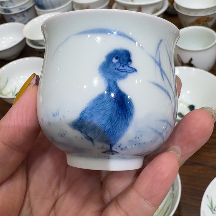 景德镇陶瓷手绘单杯