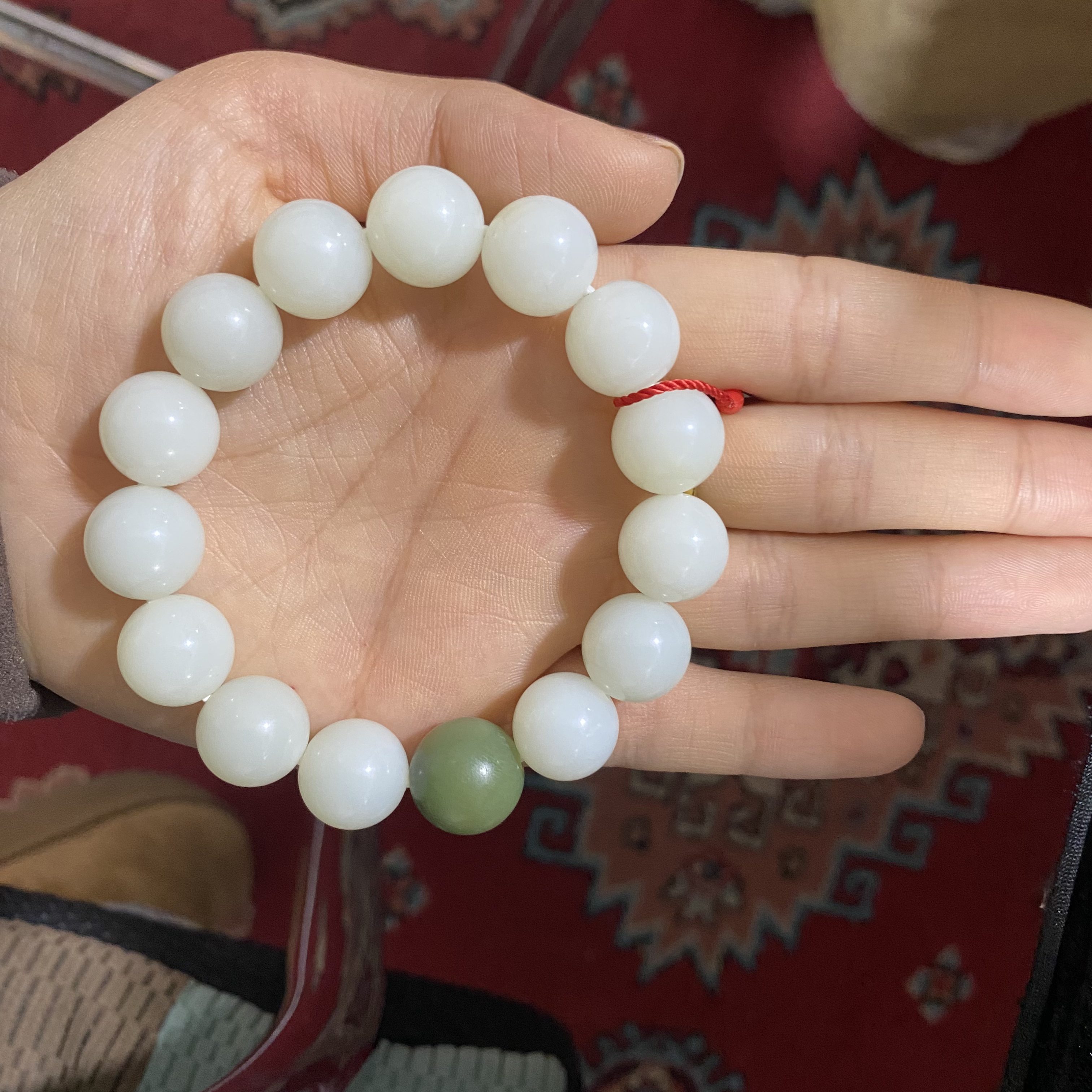 新疆和田玉卡14手串