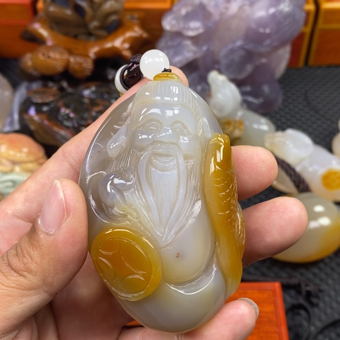 玛瑙/玉髓手把未镶嵌冯****6