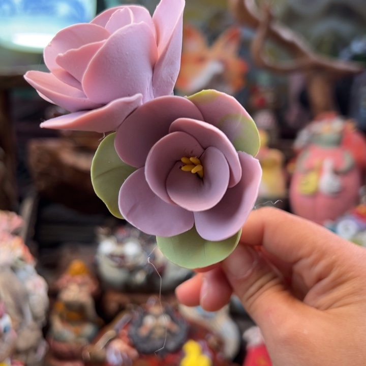 陶摆件小镇青花每日有新品