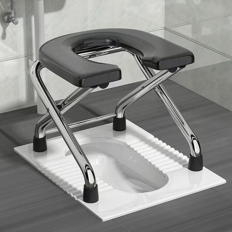 坐便椅老人蹲厕坐便器可折叠加大病人家用蹲便改坐便马桶加厚凳子