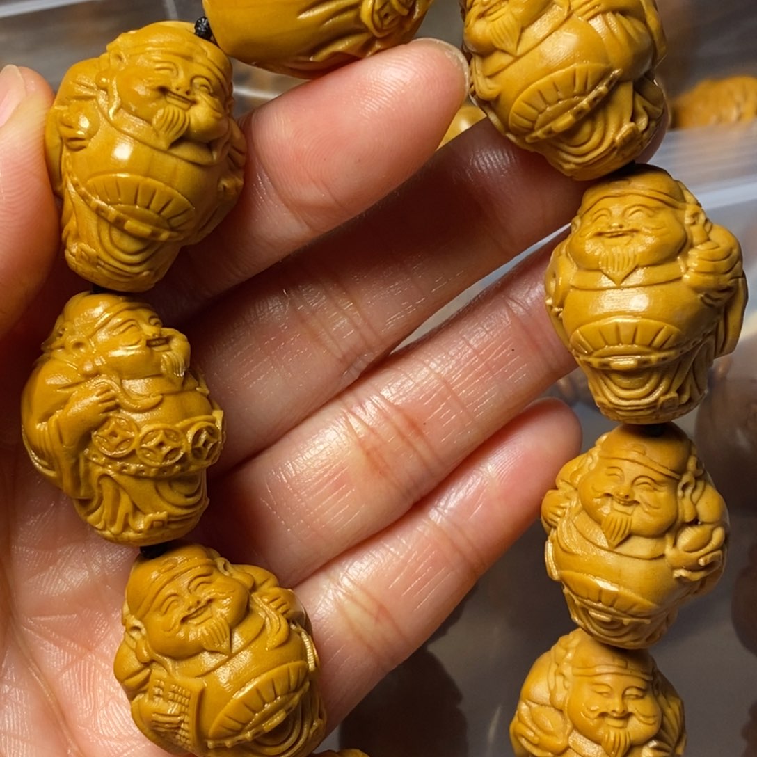橄榄核手串/手链腰缠万贯财神