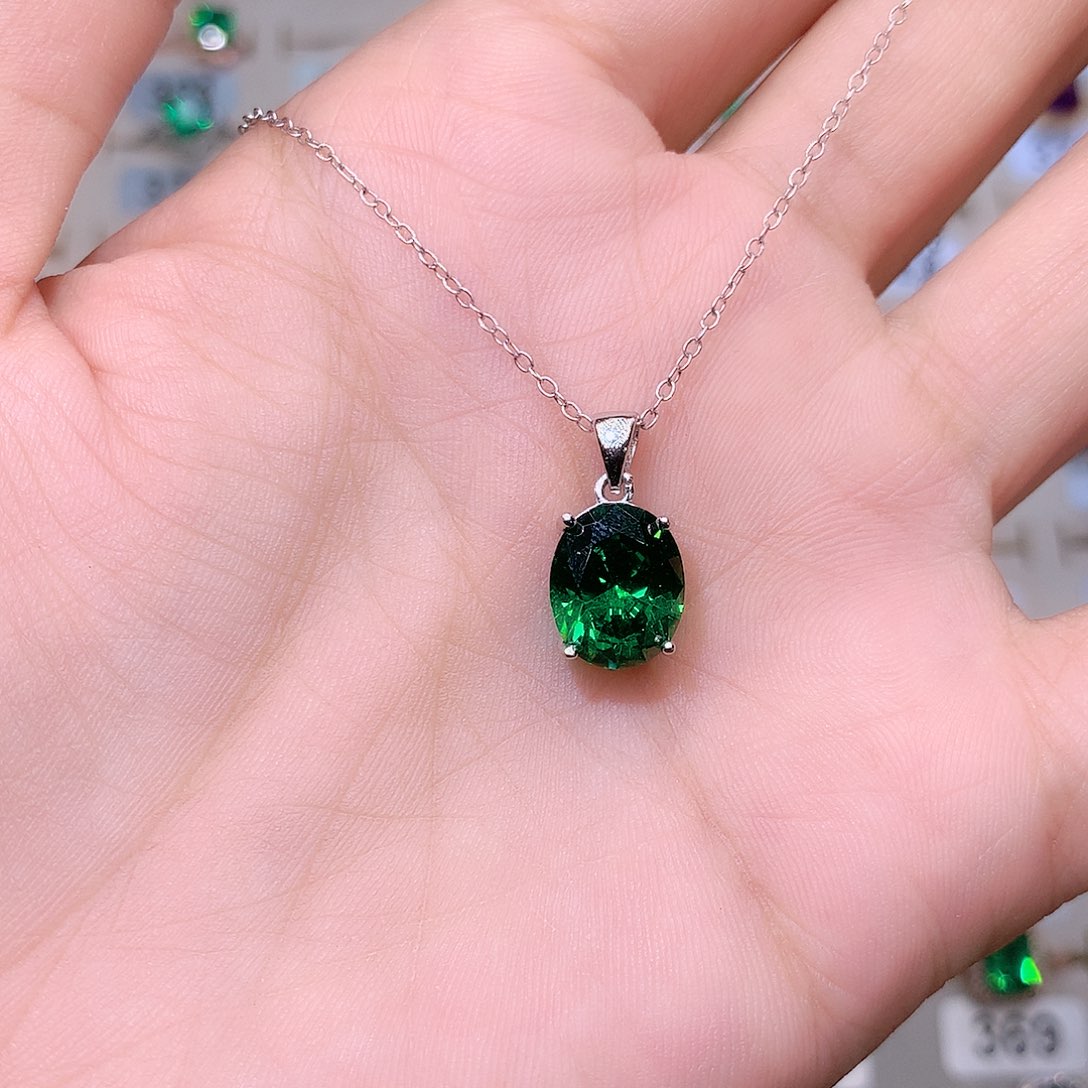 戒指透辉石银S925镶嵌9.11白金