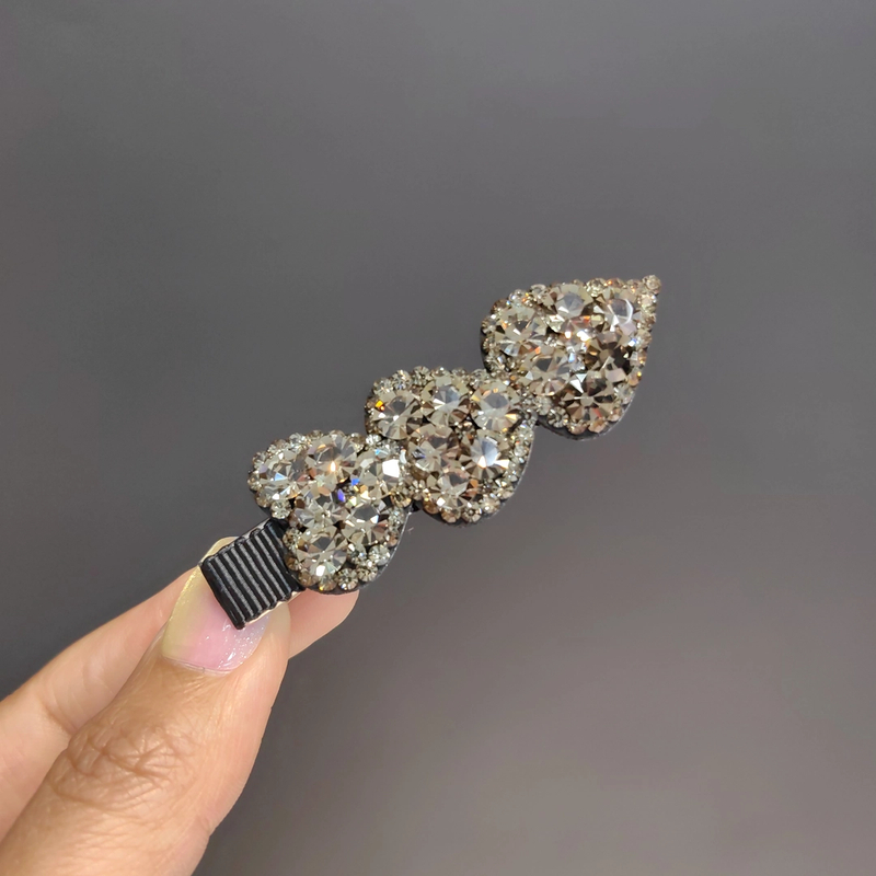 韩国满钻鸭夹复古边夹鸭嘴夹顶夹新款钻发夹网红刘海夹发卡头饰