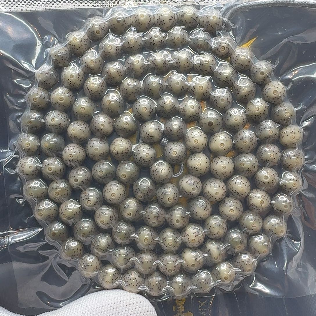 星月菩提吊坠216梵天糯冰月留白针尖星8圆108一物一图