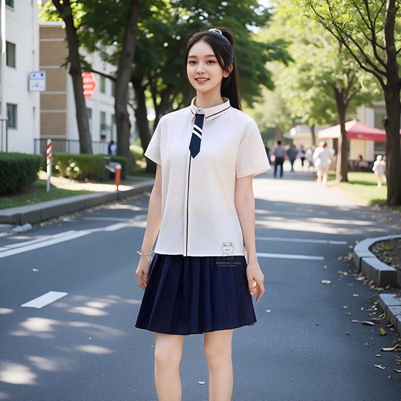 英伦风幼儿园老师套装园服夏季教师工作服女polo衫早教中心工作服