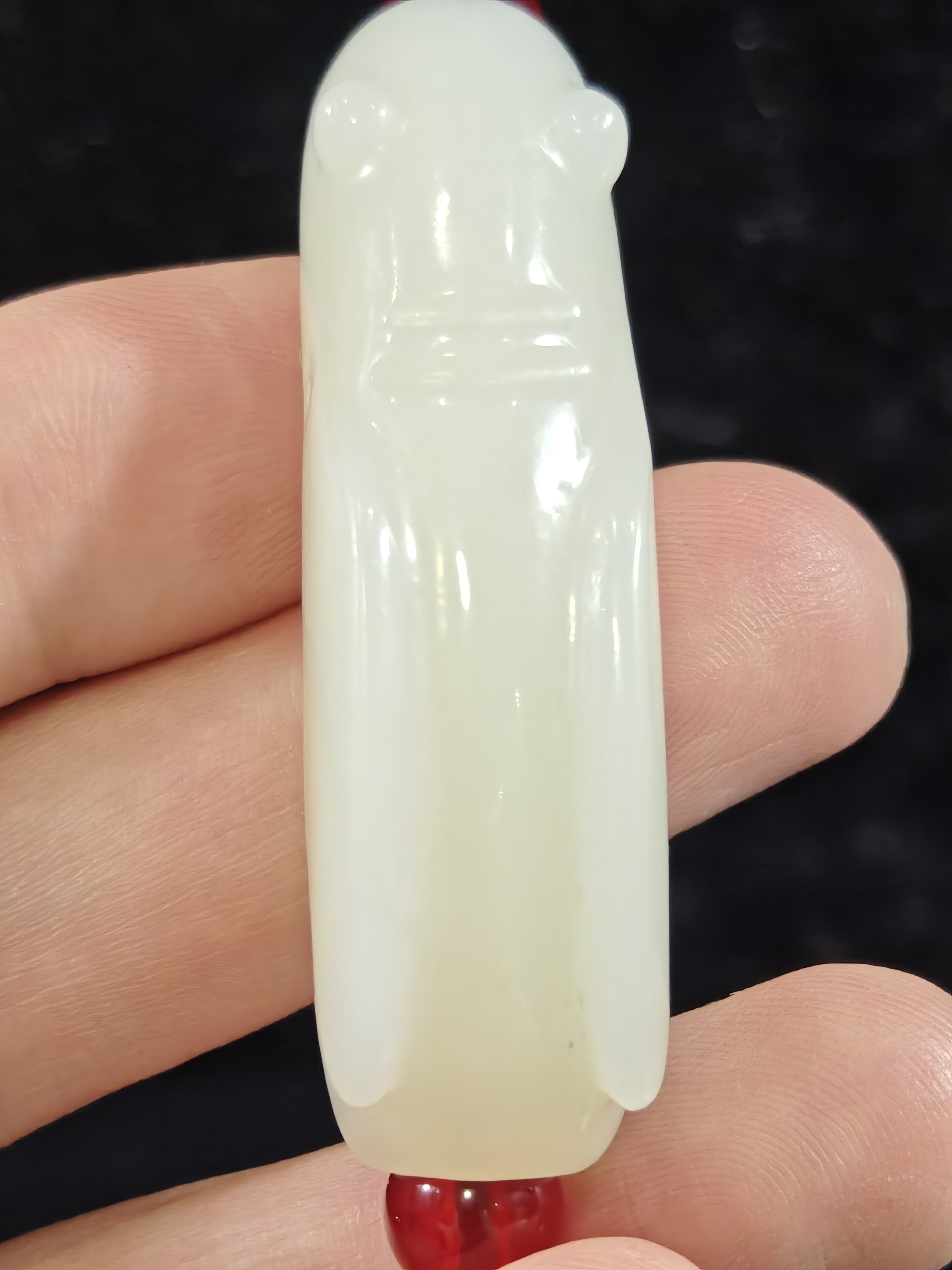 旧藏天然和田玉一鸣惊人勒子吊坠挂件手把件配饰28克52*15mm