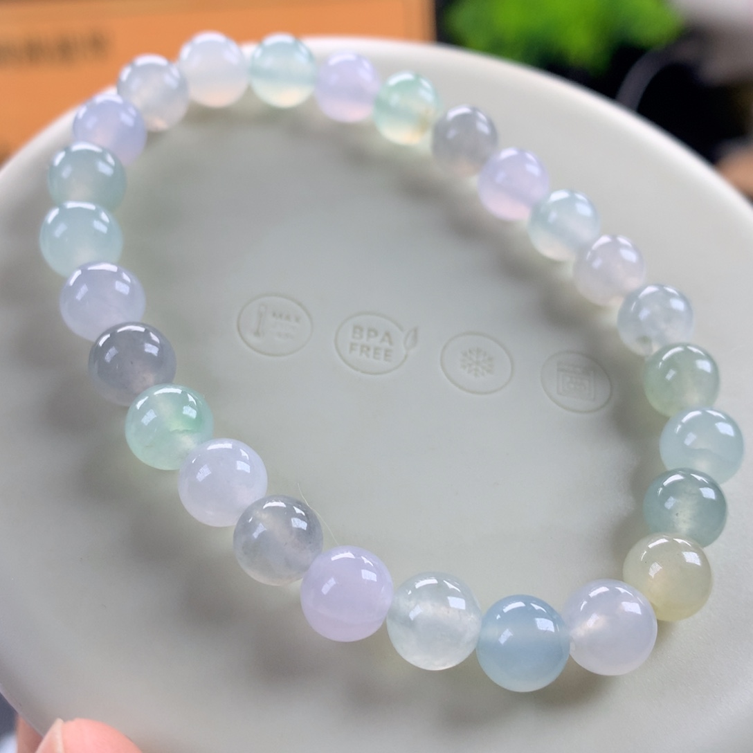 翡翠未镶嵌手链卡7.2