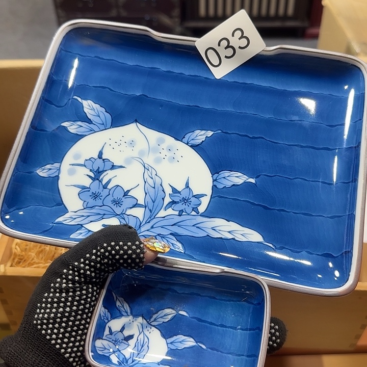 瓷片很好看的方形盘子