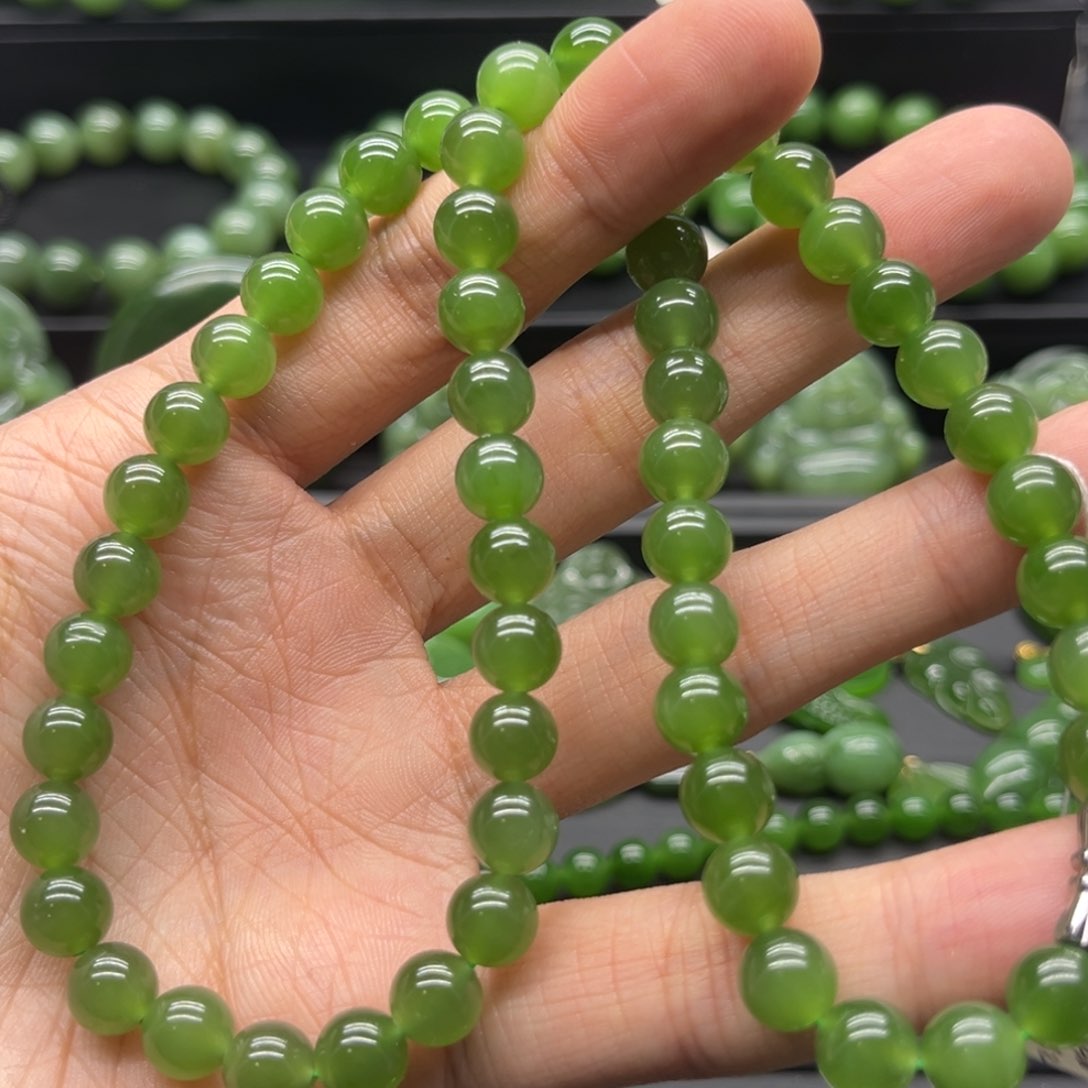 和田玉（碧玉）手链未镶嵌