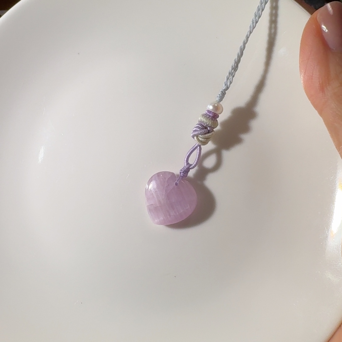 银爱心手机链 包挂 配件