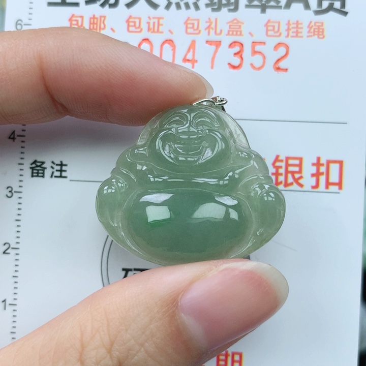 翡翠颈饰银S925镶嵌天然翡翠a货
