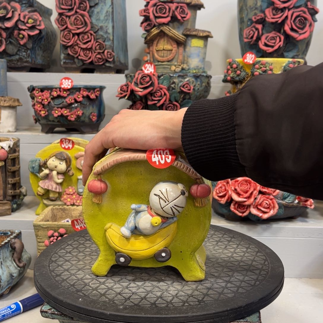 陶瓷微瑕409 号陶然花盆厂家直销