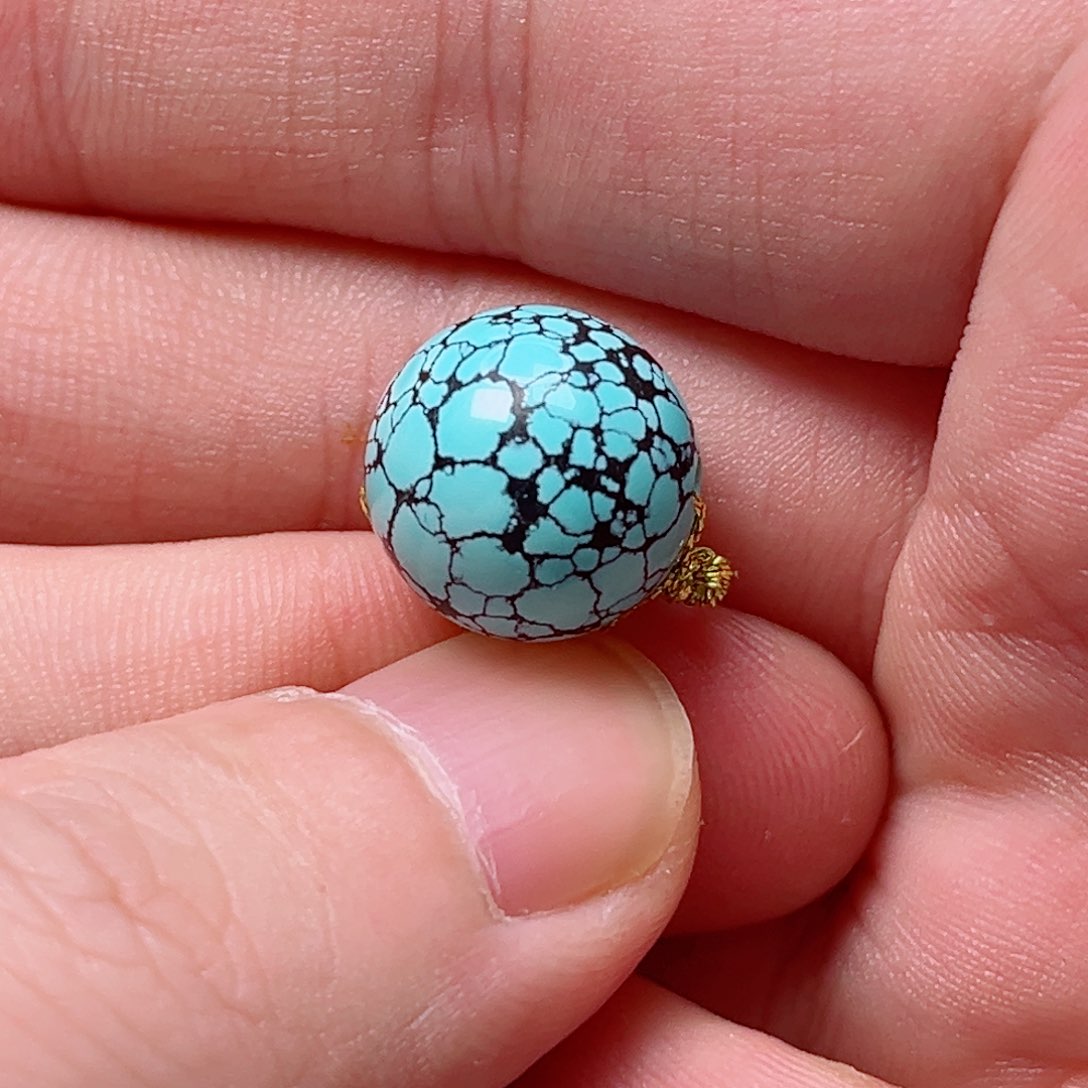 绿松石圆珠13.4未镶嵌