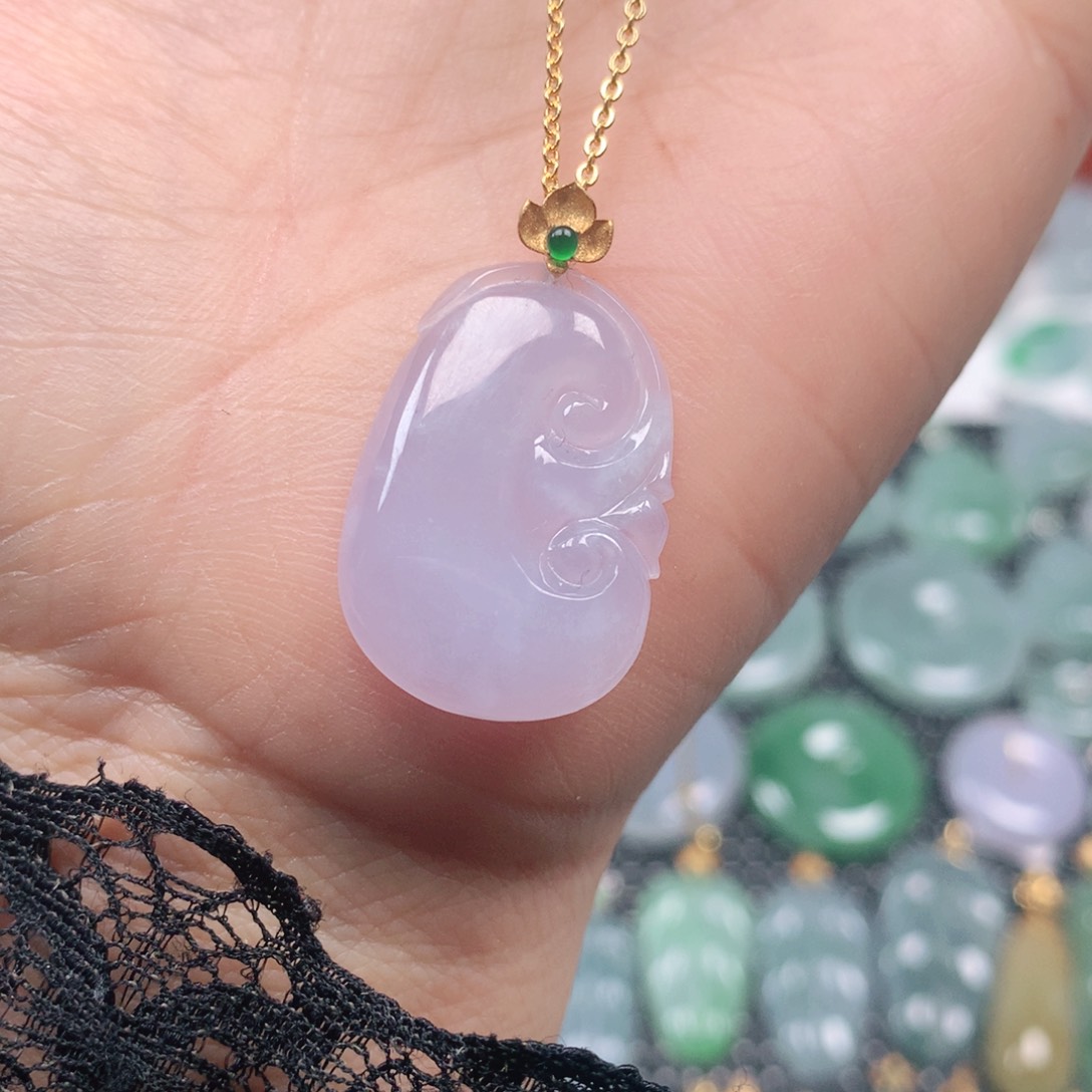 【闪购商品】翡翠吊坠(不含链)18K金镶嵌