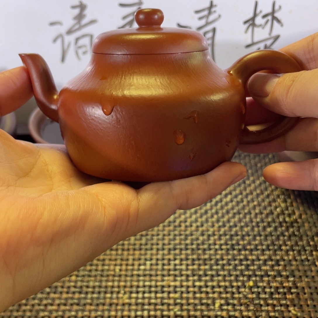 ****池茶壶紫砂梨形微瑕全手