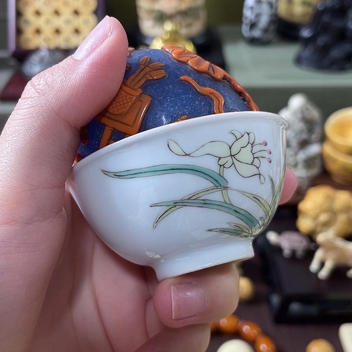 溱***化瓷片精致雕刻工艺品