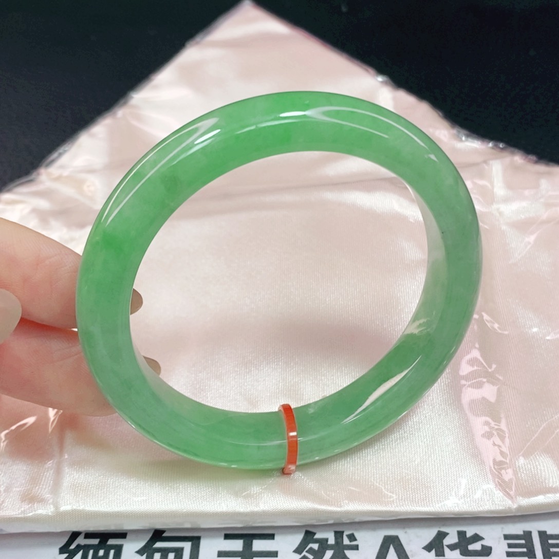 未镶嵌手镯翡翠53.6正圈