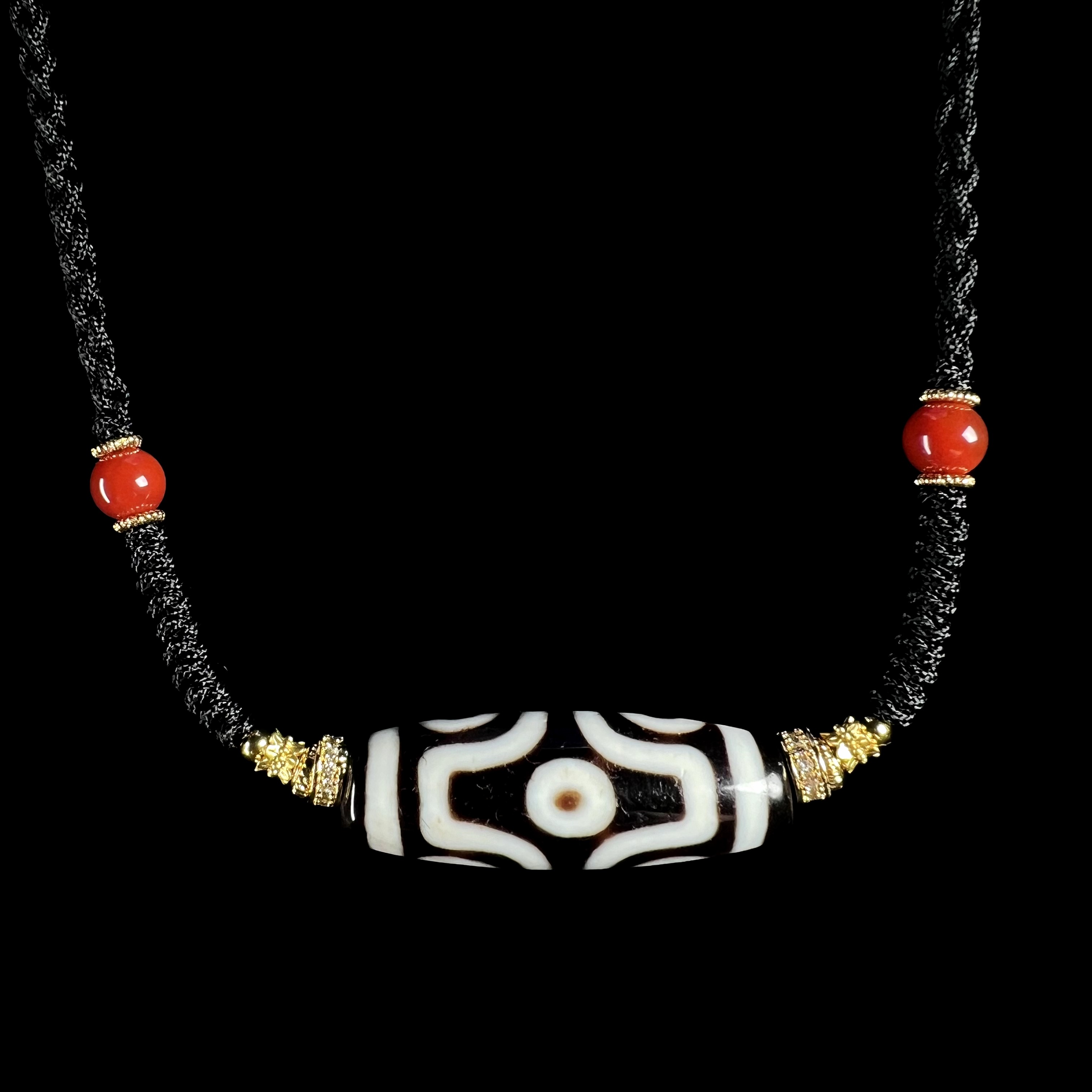 精选台珠 S级 金刚十字六眼 玛瑙锁骨项链