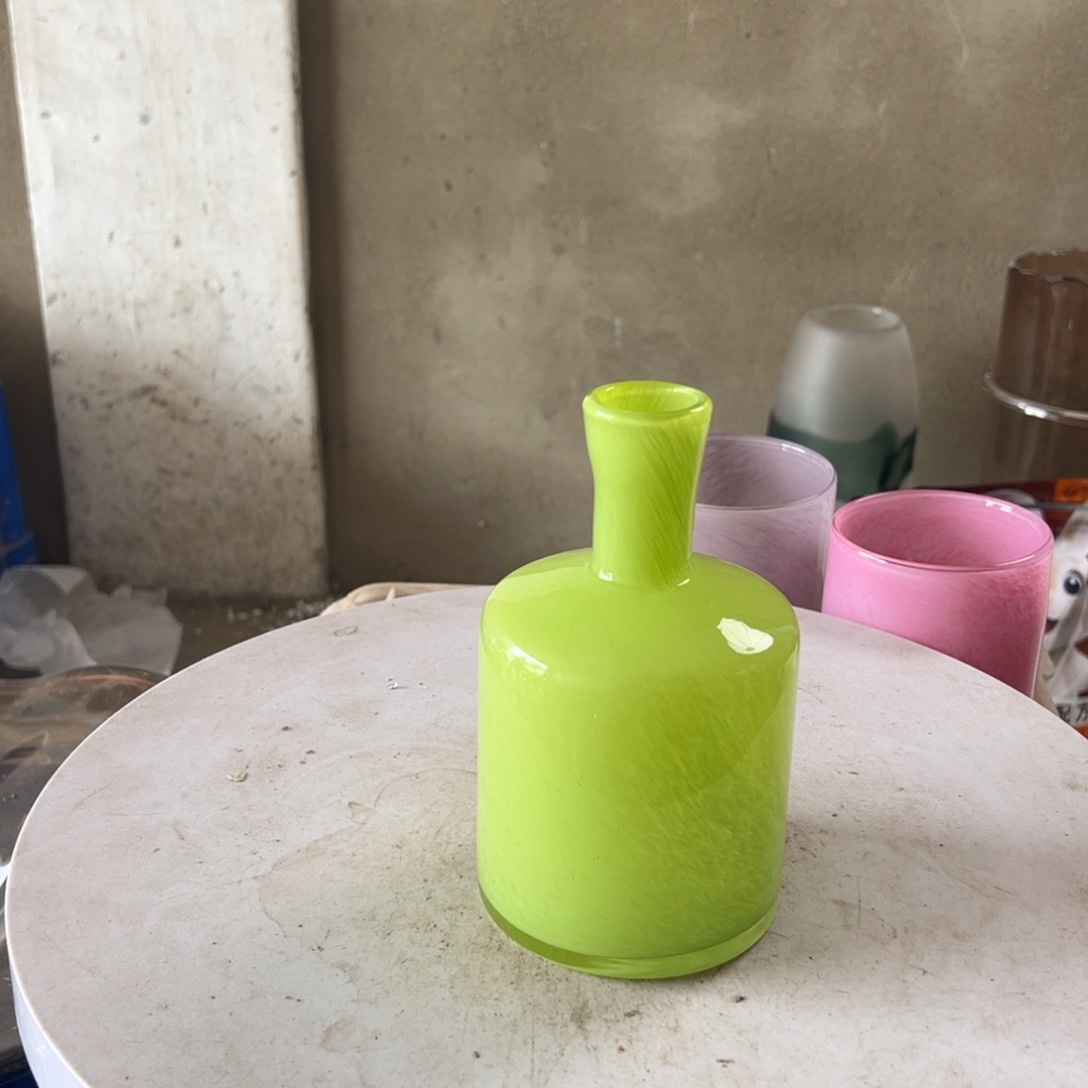 弘扬琉璃花器微瑕高度17