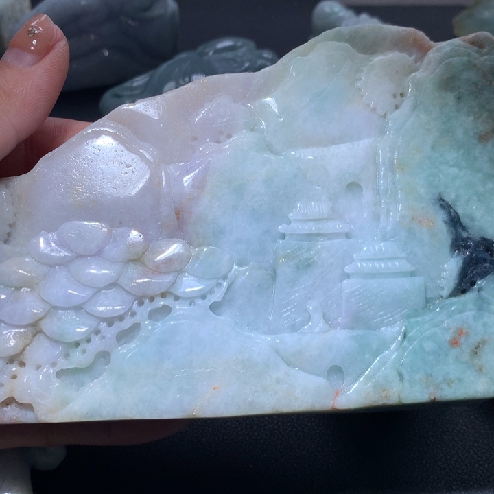 翡翠未镶嵌颈饰保真天然A货翡翠