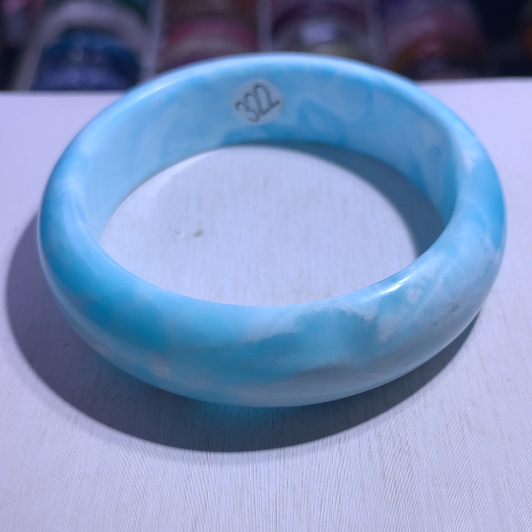 银S925镶嵌手镯水晶异极矿57.4圈322